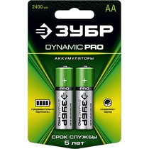 ЗУБР АА, 2 шт на карточке, аккумулятор Ni-Mh "DYNAMIC PRO" 59275-2C_z01