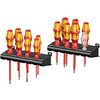 Kraftform Big Pack 100 VDE набор диэлектрических отвёрток + пробник + 2 подставки, 14 пр., PH 1/2, PZ 1/2, PZ/S #1/2, TX 10/15/20, SL 2.5/3.5/4.0/5.5