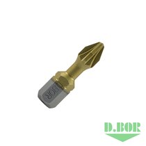 Биты фрезерованные с покрытием нитрид титана TiN-half, Pz 3x25 мм, Torsion, C 6,3 (арт. D-THT-PZ03-025-010) "D.BOR"