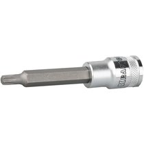 KRAFTOOL 1/2", S2 сталь, Т45, сатинированная, торцовая бита-головка удлиненная "INDUSTRIE QUALITAT"