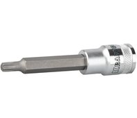 KRAFTOOL 1/2", S2 сталь, Т45, сатинированная, торцовая бита-головка удлиненная "INDUSTRIE QUALITAT"