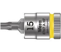 8767 A HF TORX® Zyklop Головка торцевая с вставкой-битой, 1/4", TX 15 x 28 мм, с фиксацией