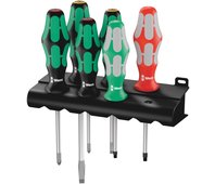 334/368/6 Kraftform Plus Набор отвёрток + подставка, 6 пр., PH 1-2, SL 4-6.5, R 1-2
