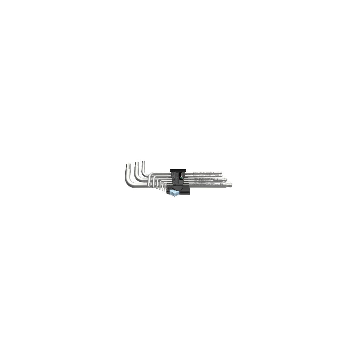 3950/9 PKL Hex-Plus Stainless 1 Набор Г-образных ключей, нерж., с шаром, 9 пр., 1.5/2/2.5/3/4/5/6/8/10 мм