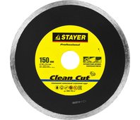 STAYER 150 мм, по керамической плитке и мрамору, алмазный диск отрезной Clean Cut 3665-150_z01