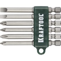 KRAFTOOL 6 шт., 1/4", набор бит 26061-H6