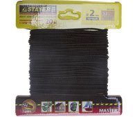 STAYER 20 м, 2 мм, полипропиленовый, вязанный, с сердечником, черный, шнур хозяйственно-бытовой 50411-02-020
