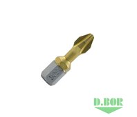 Биты фрезерованные с покрытием нитрид титана TiN-half, Ph 3x25 мм, Torsion, C 6,3 (арт. D-THT-PH03-025-010) "D.BOR"
