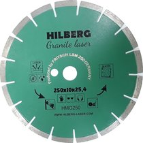 Hilberg Диск алмазный отрезной 250*25.4*10 Hilberg Гранит Лазер HMG250