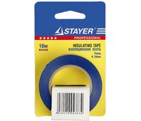 STAYER 15 мм, 10 м, цвет синий, изолента ПВХ не поддерживает горение 12292-B-15-10
