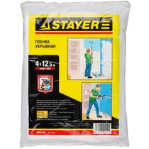 STAYER 4 х 12.5 м, 12 мкм, пленка укрывная 1225-15-12