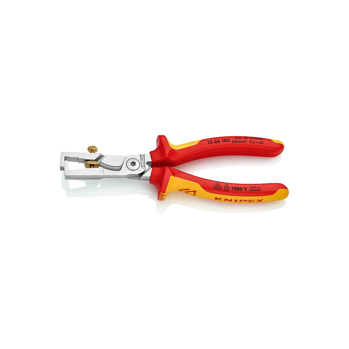 StriX® стриппер-кабелерез 2-в-1 VDE, 180 мм, хром, 2-комп ручки