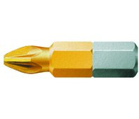 855/1 TiN PZ бита, сверхтвёрдая, нитрид титана, 1/4" C6.3, PZ 2 x 25 мм