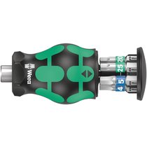 Kraftform Kompakt Stubby Magazin 3 короткая Отвёртка-битодержатель с битами, магнит, 6 пр., TORX® TX 15/20/25, шестигранник: 3.0/4.0/5.0