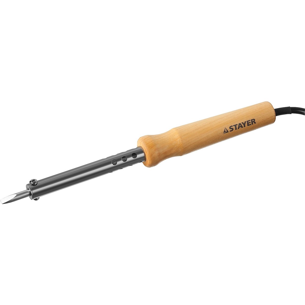 STAYER 80 Вт, 220 В, клин, деревянная рукоятка, электропаяльник Maxterm 55310-80