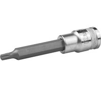 KRAFTOOL 1/2", 100 мм, S2 сталь, Т30, удлиненная, сатинированная, торцовая бита-головка INDUSTRIE QUALITAT 27906-30_z01