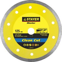 STAYER ⌀ 125х22.2 мм, алмазный, сплошной, круг отрезной для УШМ 36675-125