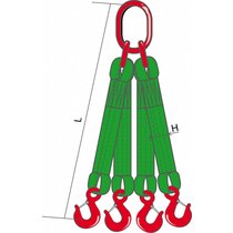 Строп текстильный четырёхветвевой типа 4СТ 3,0/4500