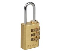 ЗУБР 29х21х10 мм, мини, 3 диска, замок кодовый 37118-1_z01