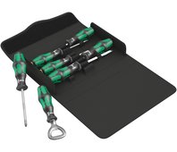 300/7 Kraftform Plus Set 3 Набор отвёрток + открывалка, 7 пр., PH 2 x 100, PZ 1x80/2x100; SL 0.8x4.0x100/1.0x5.5x125/1.2x6.5x125