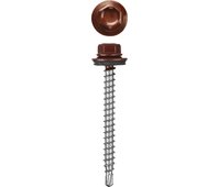 STAYER 25 x 5.5 мм, 420 шт., RAL 3005 темно-красный, саморезы СКМ кровельные 30305-55-025-3005