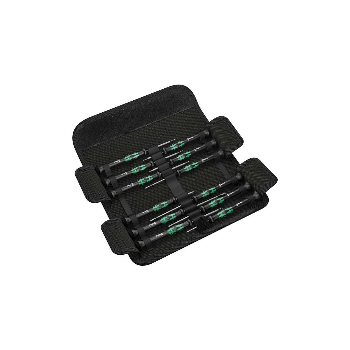 Kraftform Micro 12 Universal 1 Набор отвёрток прецизионных, 12 пр., PH 00/0, TORX® HF TX 5/6, SL 1.5/1.8/2.0/2.5/3.0, HEX 0.9/1.5/2.0