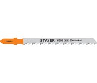 STAYER HCS, по дереву, ДВП, ДСП, EU-хвост., шаг 4 мм, 75 мм, 2 шт., полотна для эл/лобзика 15984-4_z02