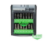 Набор бит из 15 шт: Ph 1-2-3; Sl. 4,5-5,5-6,5; HEX 3-4-5-6; T 15-20-25-30; магнитный держатель 60 мм (арт. D-SET-15A-1) "D.BOR"