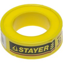 STAYER толщина 0,075 мм, плотность 0,25 г/см3, ширина 12 мм, фум лента 12360-12-025