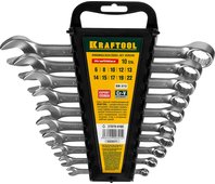 KRAFTOOL 10 шт, 6 - 22 мм, набор комбинированных гаечных ключей 27079-H10C