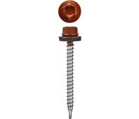 STAYER 25 x 5.5 мм, 1 800 шт., RAL 3003 рубиново-красный, саморезы СКМ кровельные 30300-55-025-3003