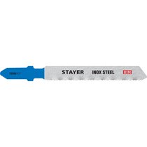 STAYER Bi-Metall, по металлу (1,5-3 мм), EU-хвост., шаг 1.4 мм, 50 мм, 2 шт., полотна для эл/лобзика 15994-1.4_z02