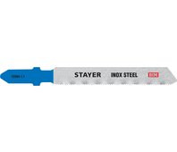 STAYER Bi-Metall, по металлу (1,5-3 мм), EU-хвост., шаг 1.4 мм, 50 мм, 2 шт., полотна для эл/лобзика 15994-1.4_z02