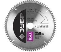 ЗУБР ⌀ 250 х 30 мм, 80T, диск пильный по алюминию, пластику 36853-250-30-80 Профессионал