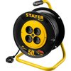 STAYER 50 м, 1300Вт, ПВС 2x0, удлинитель на катушке MS 207 55073-50