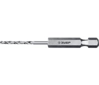 ЗУБР ⌀ 2 x 69 мм, НЕХ 1/4", класс A, Р6М5, сверло спиральное по металлу 29623-2 Профессионал