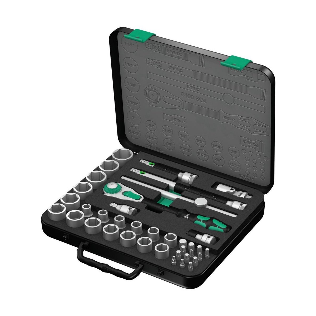 8100 SC 4 Zyklop Speed Набор с трещоткой, 1/2", 38 пр.