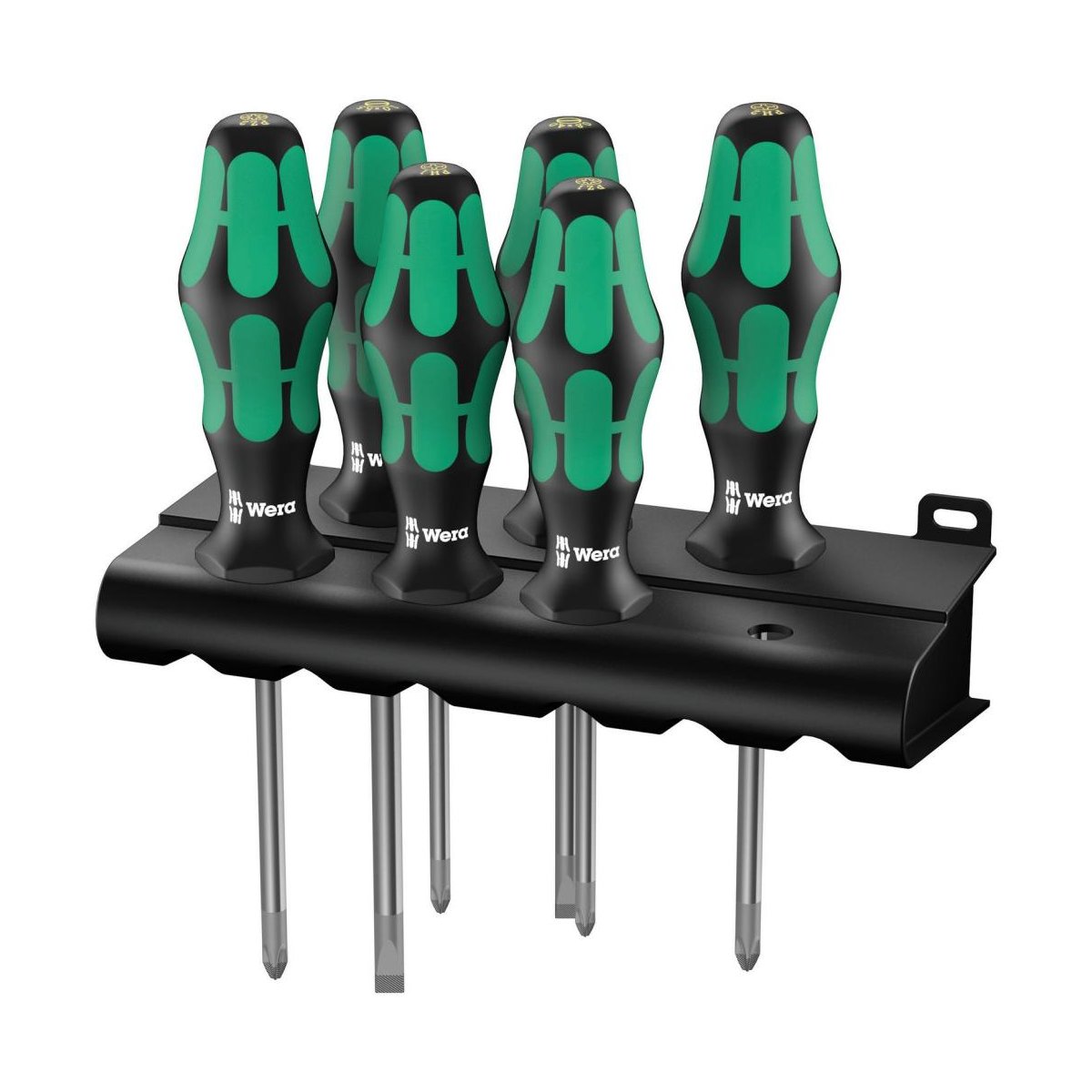 335/350/355/6 Kraftform Plus Lasertip Набор отвёрток + подставка, 6 пр., PH 1x80/2x100, PZ 1x80/2x100, SL 0.8x4.0x100/1.0x5.5x125