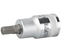 KRAFTOOL 1/2", S2 сталь, H8, сатинированная, торцовая бита-головка "INDUSTRIE QUALITAT" 27908-08