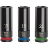 Wheel Impaktor C Set 1 Набор головок торцевых ударных шестигранных, 1/2", 3 пр., 17/19/21 x 85 мм, с пластиковой обоймой