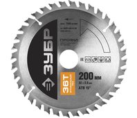ЗУБР ⌀ 200 x 32 мм, 36T, диск пильный по дереву 36851-200-32-36 Профессионал