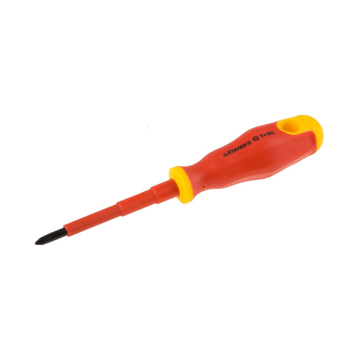 STAYER PH1х80 мм, отвертка диэлектрическая 25142-1-08
