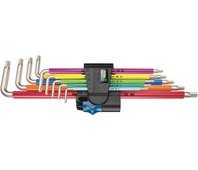 3967/9 TX SXL Multicolour HF TORX® Stainless 1 Набор Г-образных ключей, с фиксацией, нерж., 9 пр., TX 8/9/10/15/20/25/27/30/40