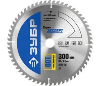 ЗУБР ⌀ 300 x 32 мм, 60T, диск пильный по дереву "Чистый рез" 36905-300-32-60