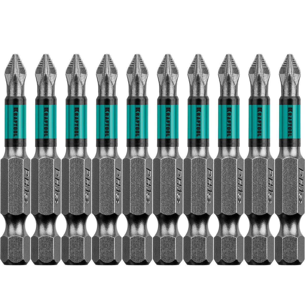 KRAFTOOL PZ1, 50 мм, 10 шт., Cr-Mo сталь, набор бит Optimum Line 26124-1-50-10