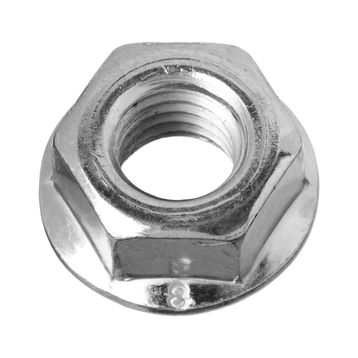 ЗУБР DIN 6923 с фланцем, M10, 5 кг, кл. пр. 8, оцинкованная гайка 303630-10