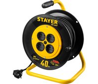 STAYER 40 м, 1300Вт, ПВС 2x0, удлинитель на катушке MS 207 55073-40