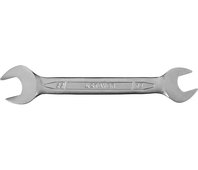 STAYER 19х22 мм, Cr-V сталь, хромированный, гаечный ключ рожковый 27035-19-22