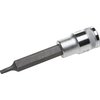 KRAFTOOL 1/2", S2 сталь, Т25, сатинированная, торцовая бита-головка удлиненная "INDUSTRIE QUALITAT"