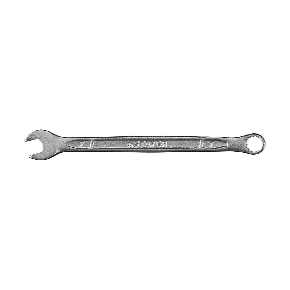 STAYER 7 мм, Cr-V сталь, хромированный, гаечный ключ комбинированный 27081-07 Professional